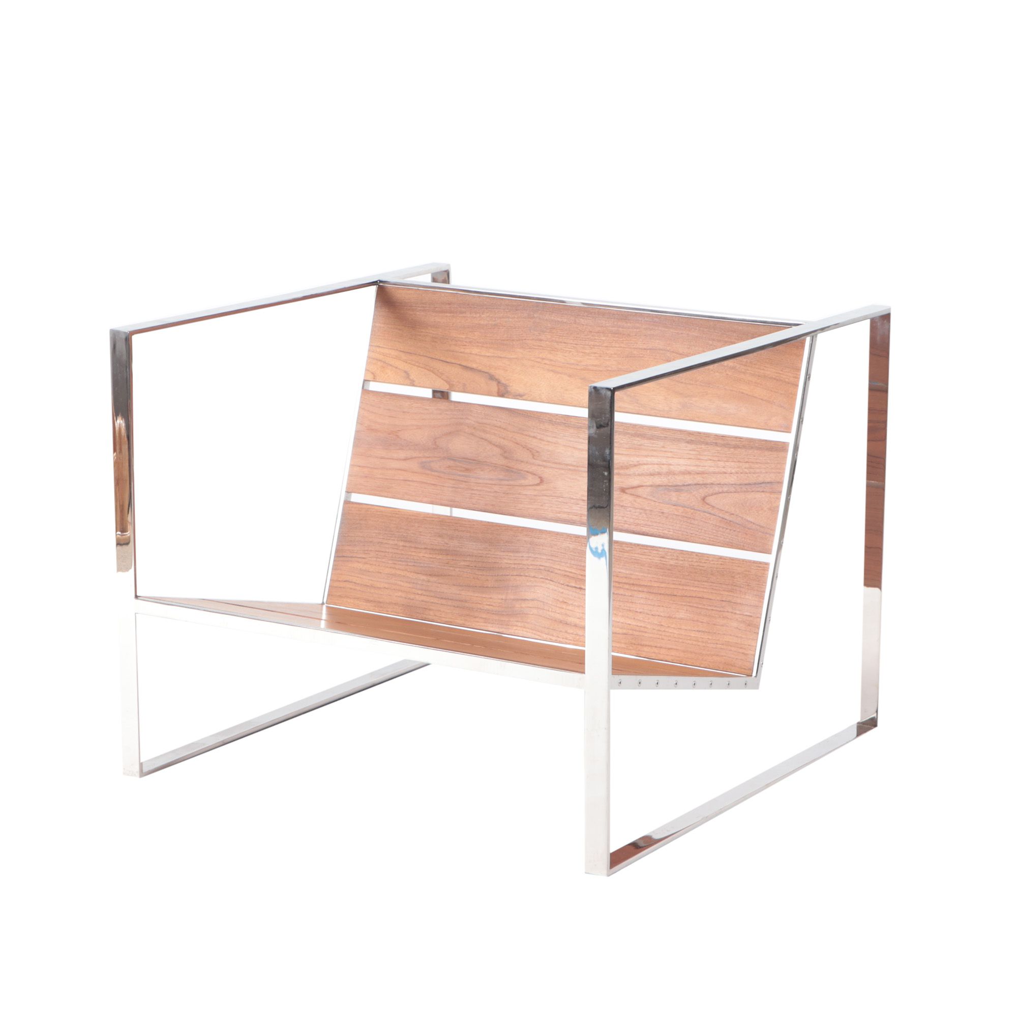 "Tee" Solid Teak Indoor and Outdoor Club Chair designed by Maximilian Eicke for Max ID NY