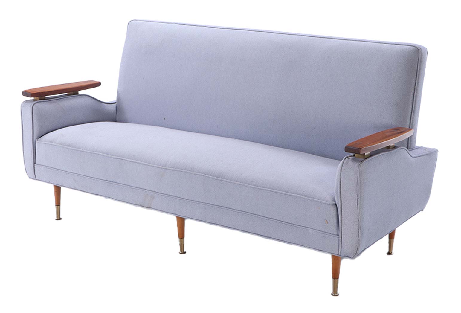 A pair of Danish Modern style sofa, in the manner of Finn Juhl, C. 1960.