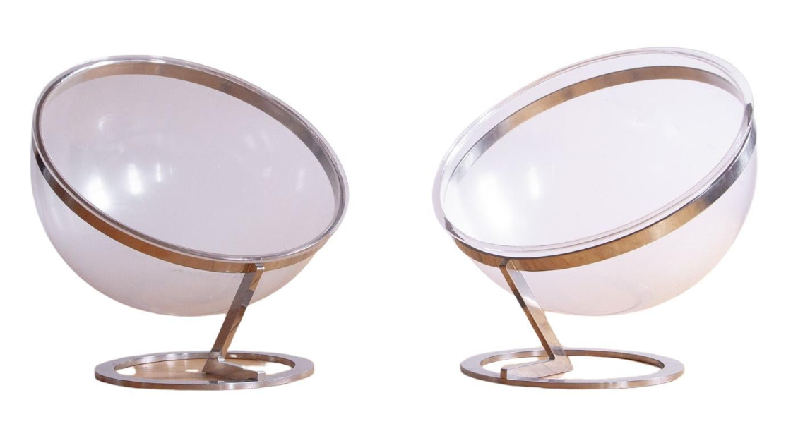 Pair of Bubble Chairs in the style of Christian Daninos.