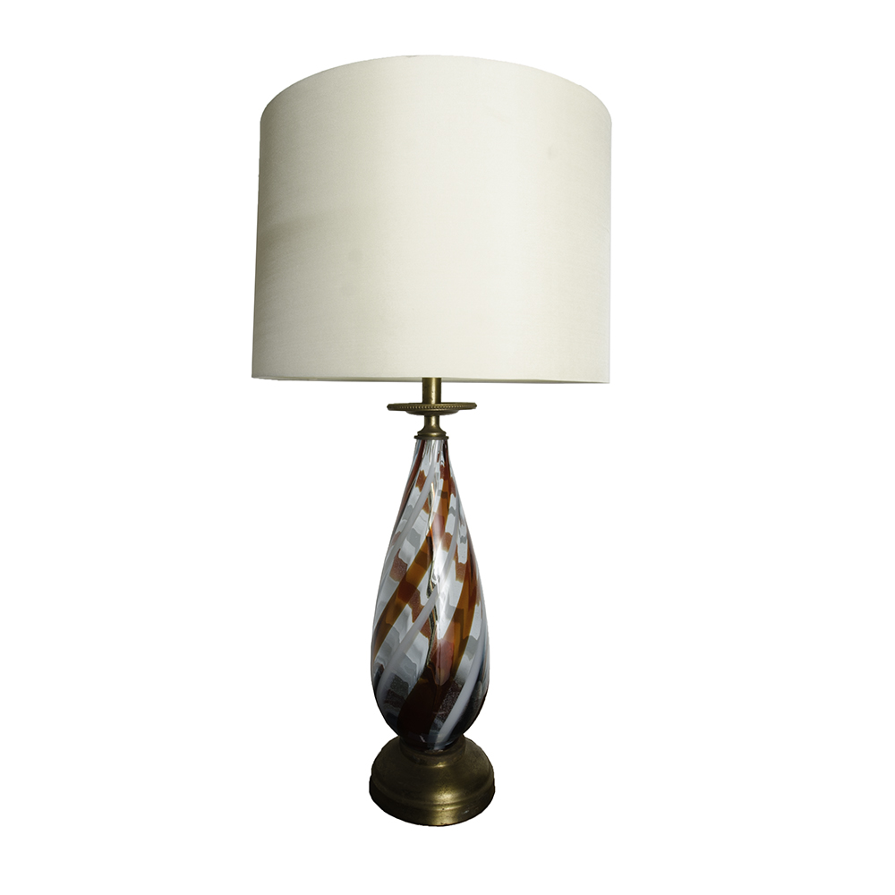 A mid century modern glass lamp, Italy, circa 1960.