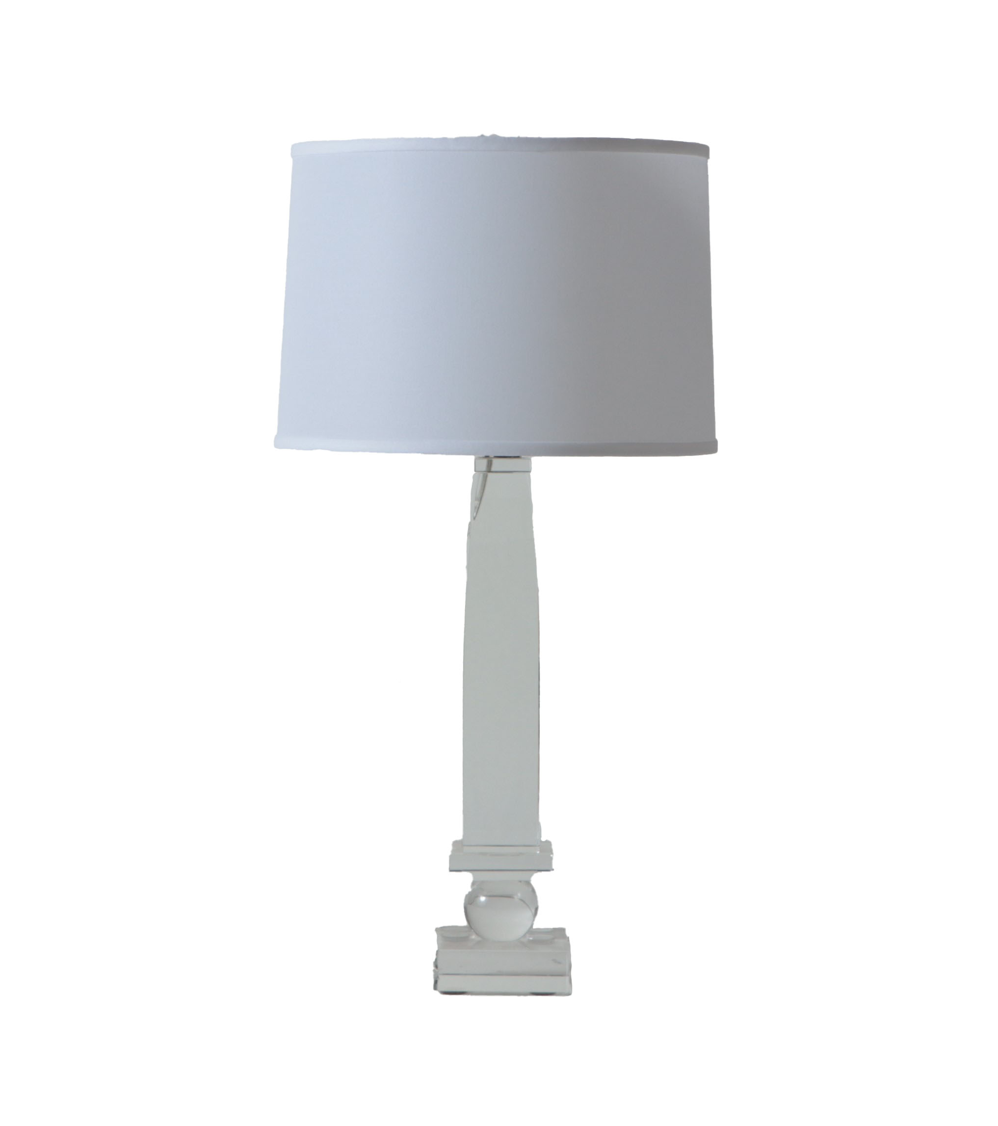 A French modern Lucite table lamp, in the manner of Karl Springer, C. 1980.