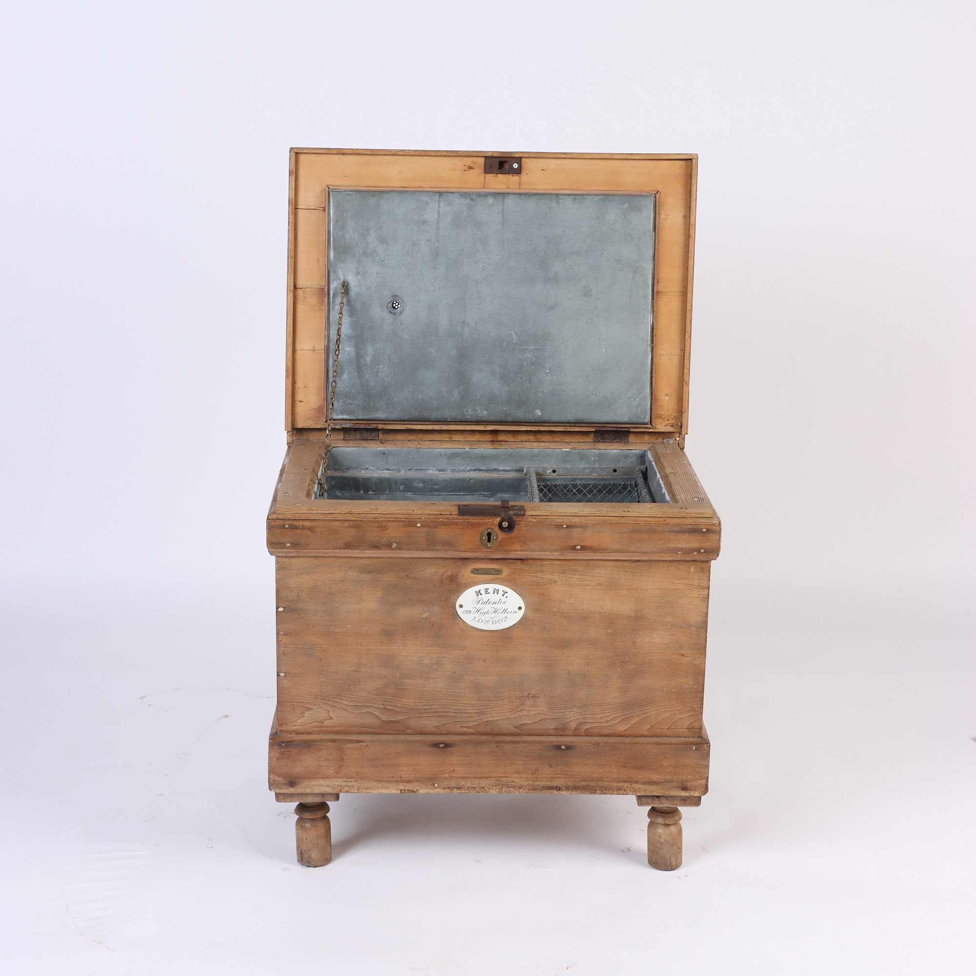 English Kent house Pine ice Box or Refrigerator. Circa 1860 for