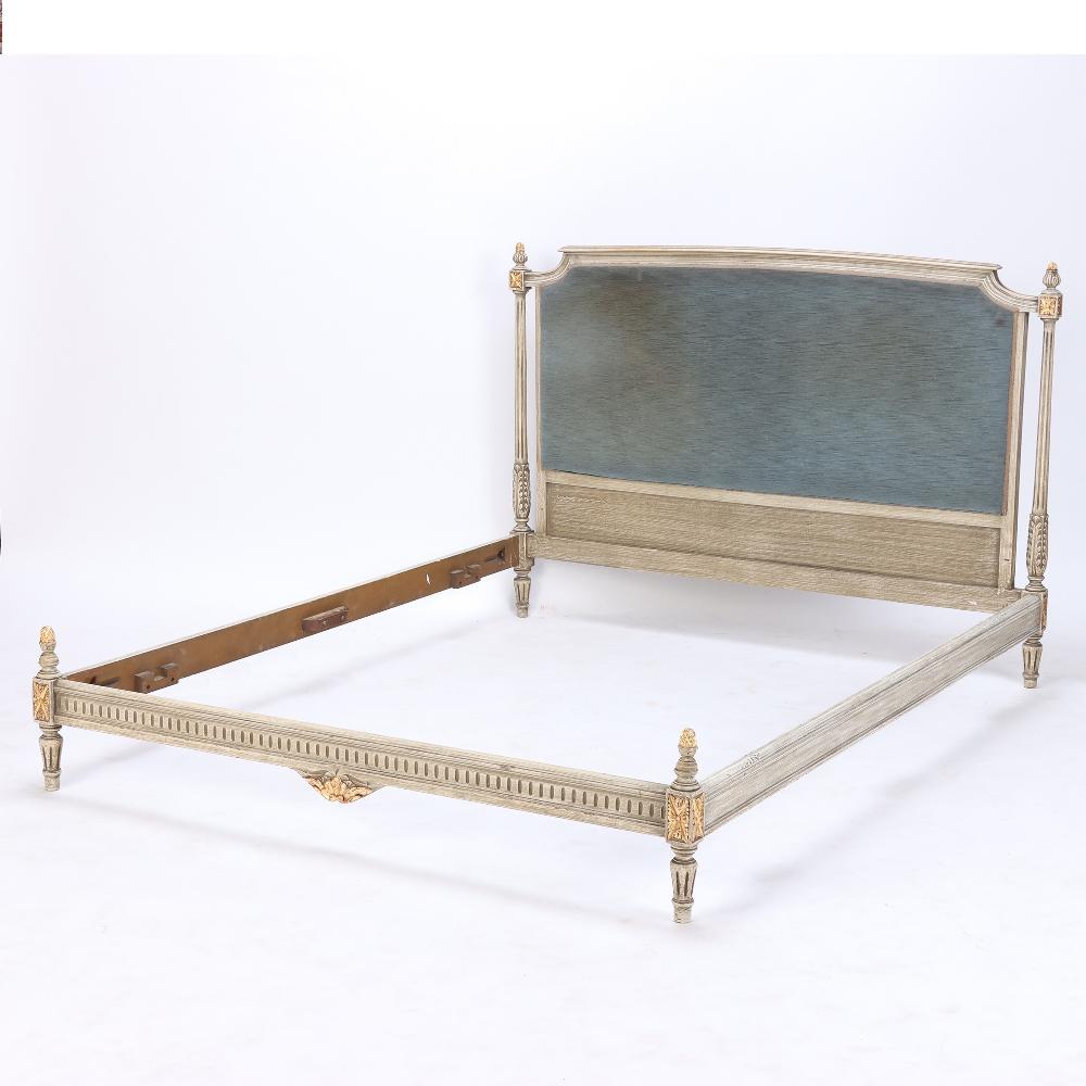 Antique French Louis XVI Style Parcel Gilt and White Painted