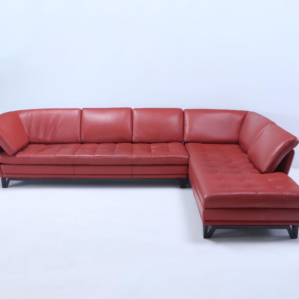 Roche Bobois Script Two Piece Leather Sectional