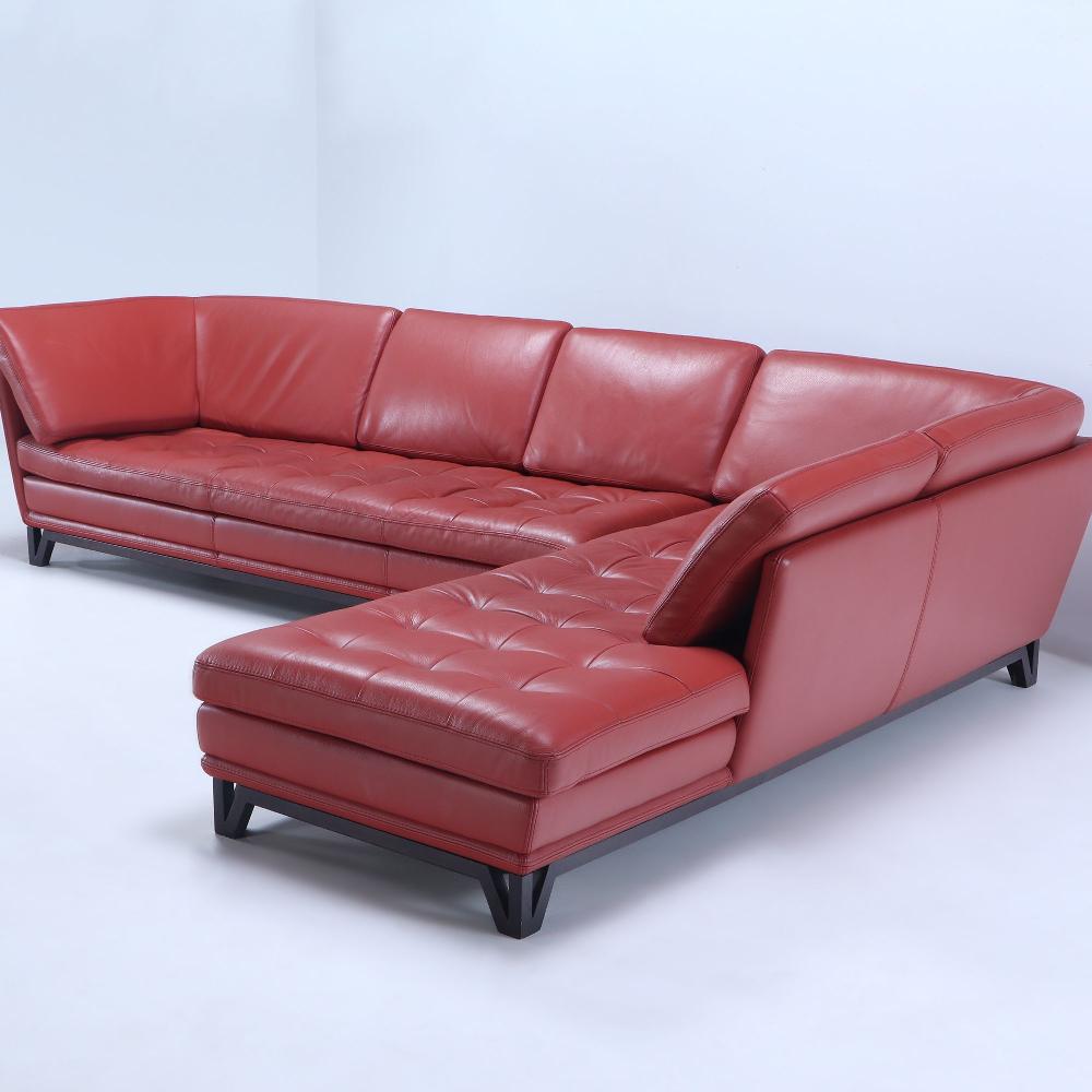 Roche Bobois Script Two Piece Leather Sectional