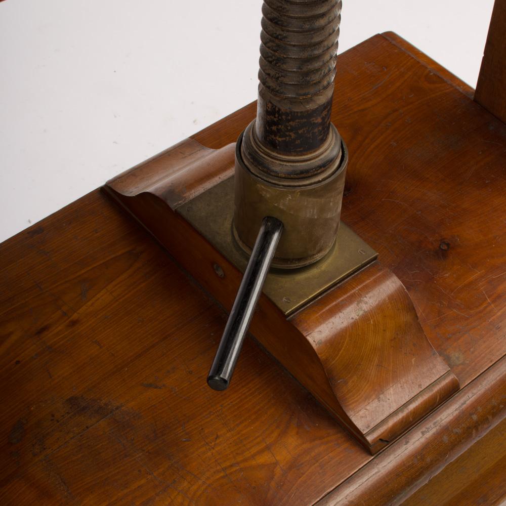 An oversized nineteenth century antique book press, mahogany and