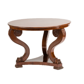 century Irish Empire mahogany center table